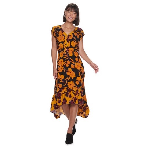 Apt. 9 Dresses & Skirts - ⚡️NWT! V-Neck High-Low Ruffle Midi Dress